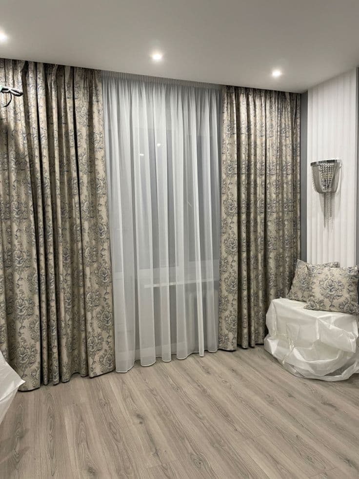Jacquard Curtains in a Hyderabad home — example 1