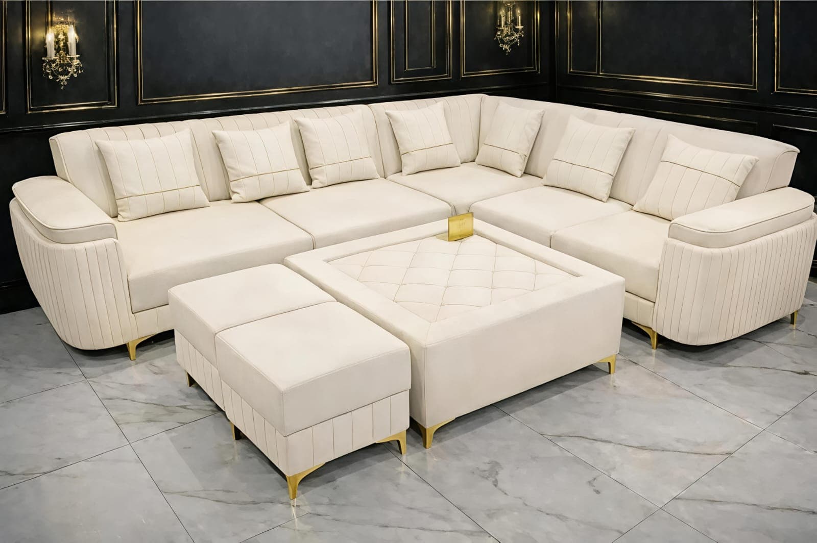 Upholstered sofa in a Hyderabad home — example 8